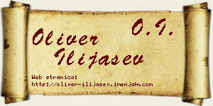Oliver Ilijašev vizit kartica